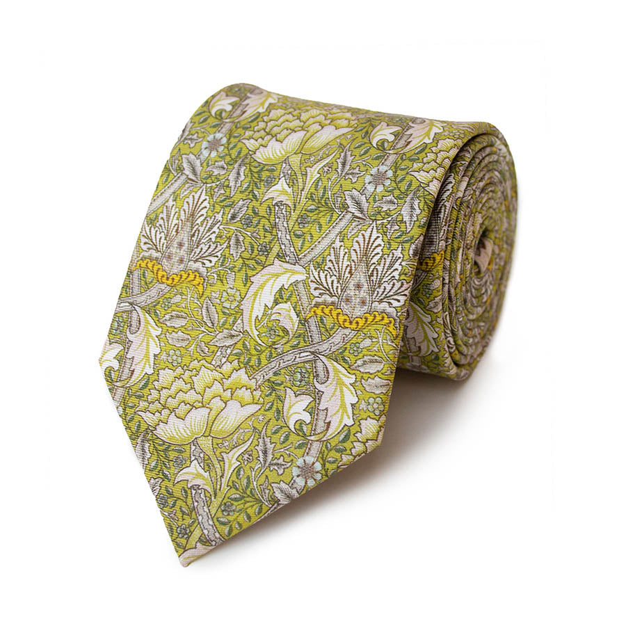 Morris Windrush Green Silk Tie