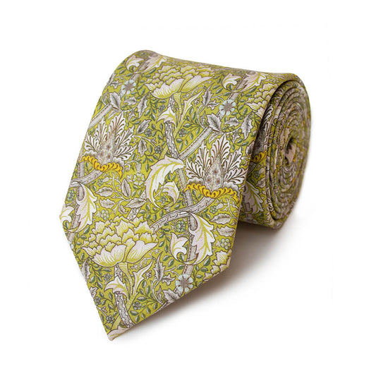 Morris Windrush Green Silk Tie