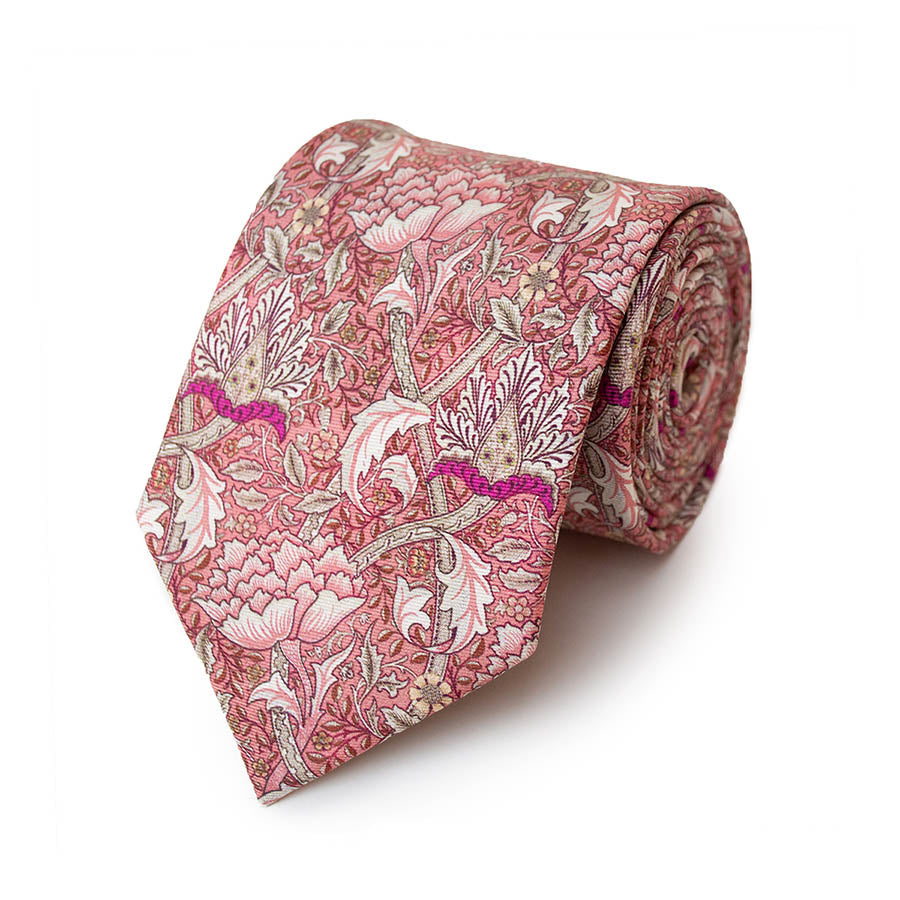Morris Windrush Pink Silk Tie
