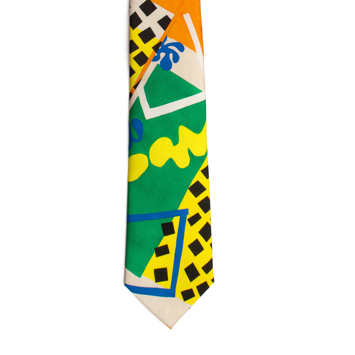 Matisse Orange Silk Tie - Detail