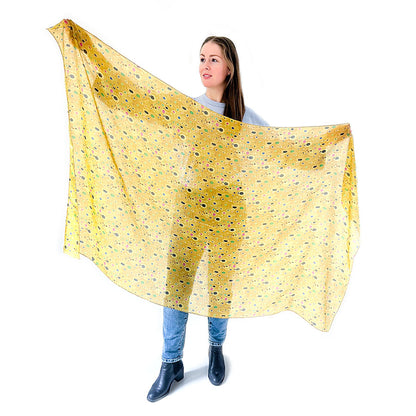 Klimt Gold Habotai Silk Wrap