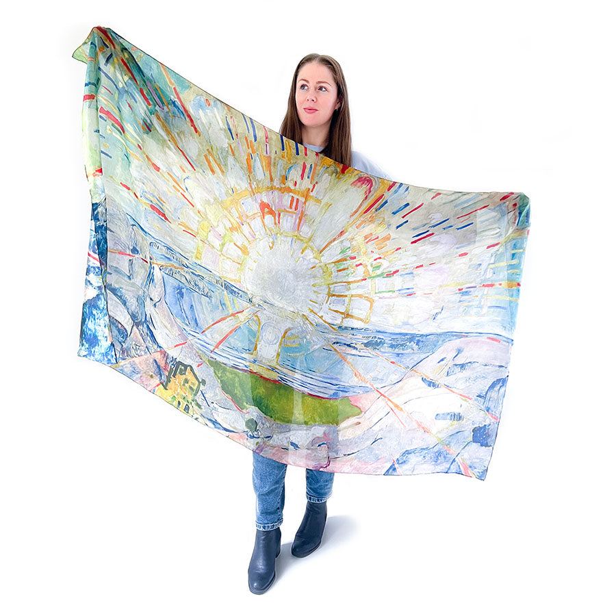 Munch Sunrise Habotai Silk Wrap