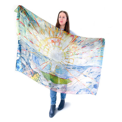 Munch Sunrise Habotai Silk Wrap