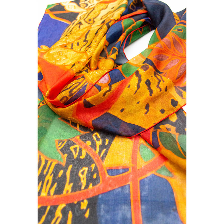 The Hunt Silk Habotai Scarf - Detail 3