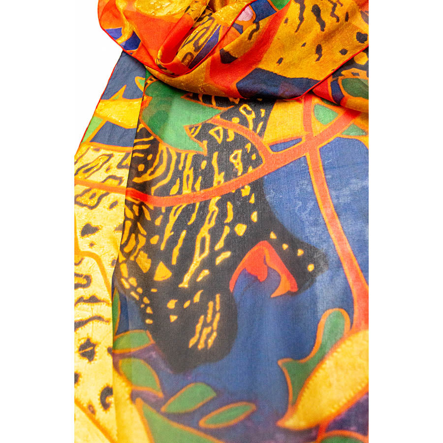 The Hunt Silk Habotai Scarf - Detail 4