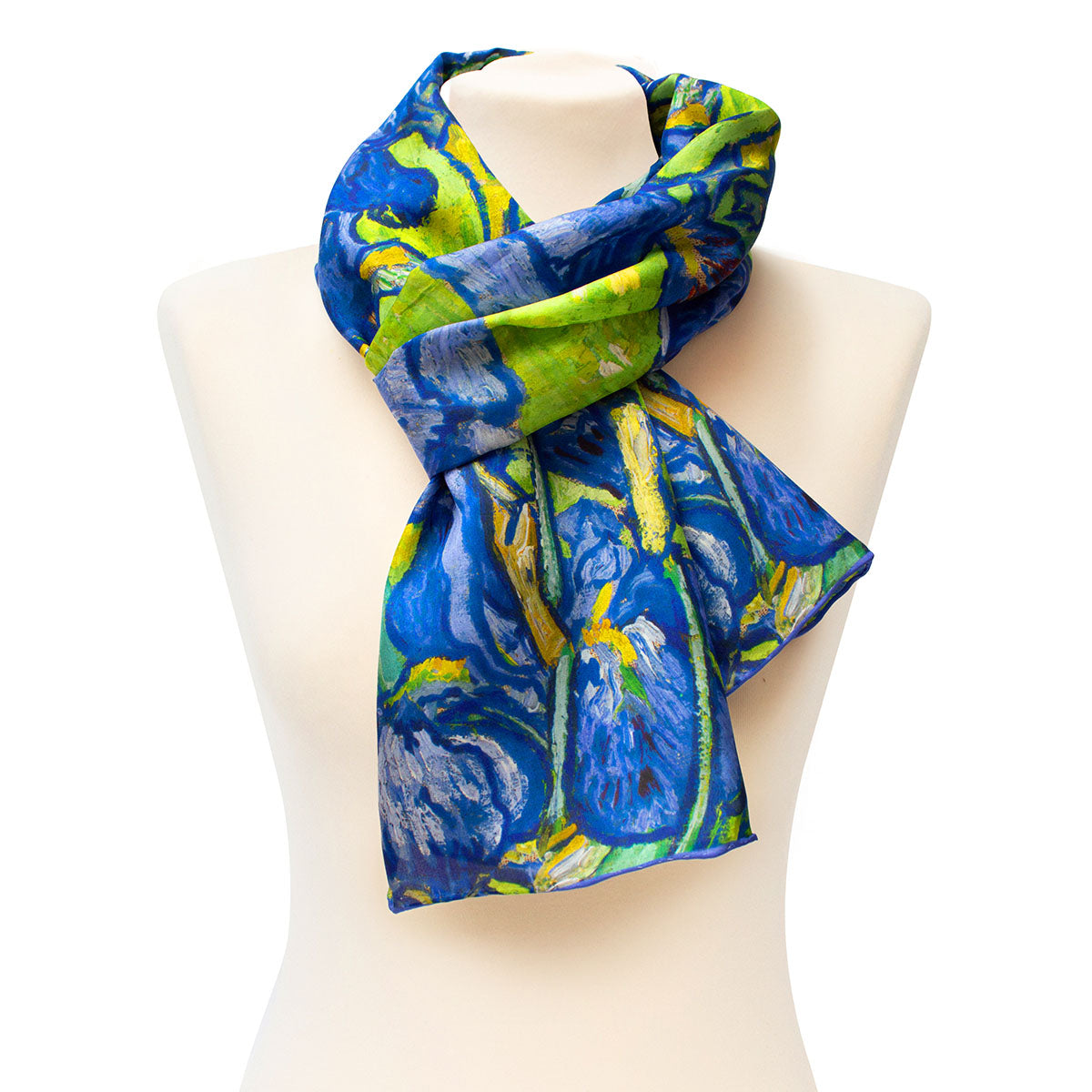 Van Gogh Irises Silk Habotai Scarf - Style 3