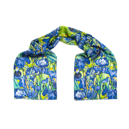 Van Gogh Irises Silk Habotai Scarf - Detail 2