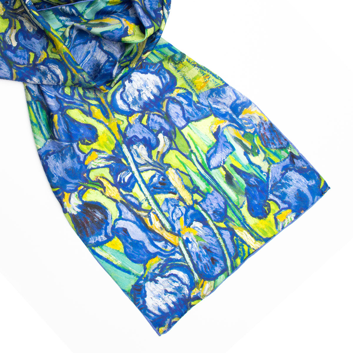 Van Gogh Irises Silk Habotai Scarf - Detail