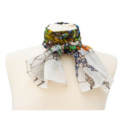 Tiffany Wisteria Silk Habotai Scarf - Style 2