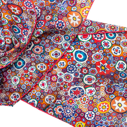 Renaissance Murano Glass Silk Habotai Scarf - Detail