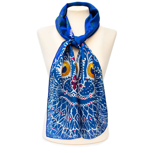 Louis Wain Cat Silk Habotai Scarf - Style 1