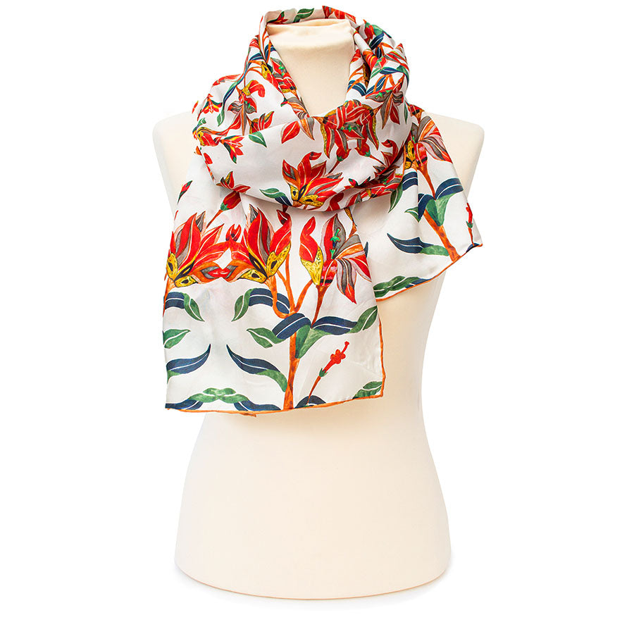 Taj Mahal Silk Habotai Scarf - Style 2