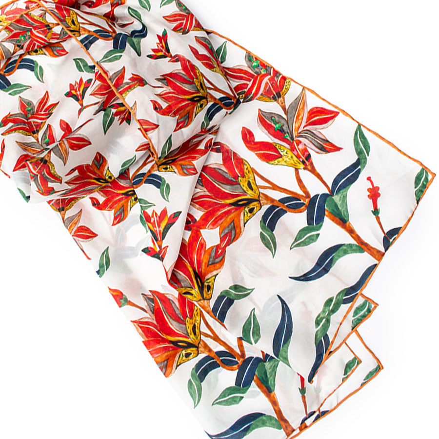 Taj Mahal Silk Habotai Scarf - Detail 1