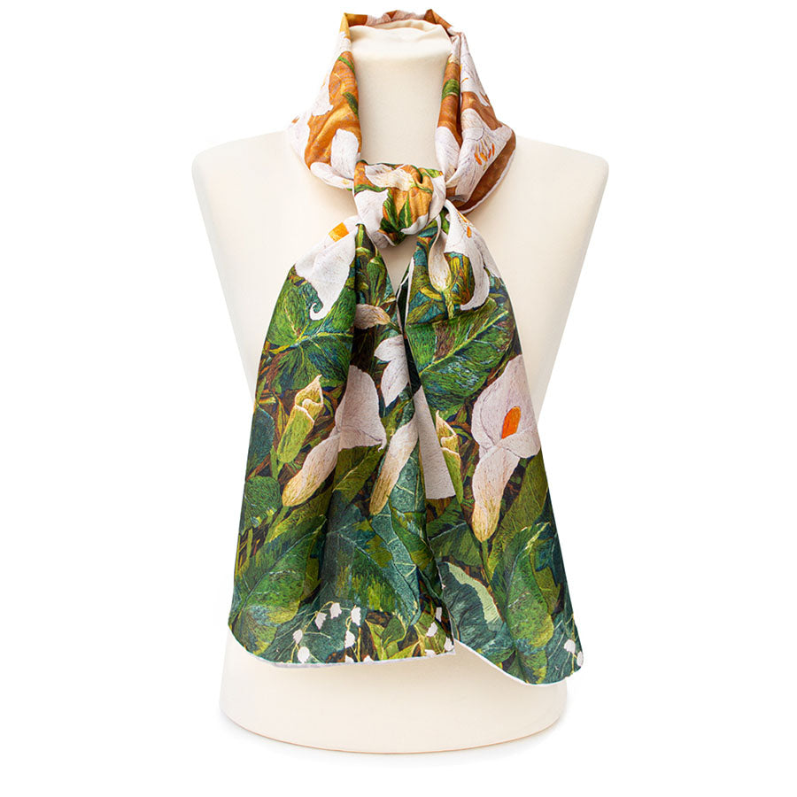 Lily Altar Frontal Silk Habotai Scarf