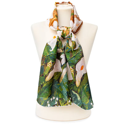 Lily Altar Frontal Silk Habotai Scarf