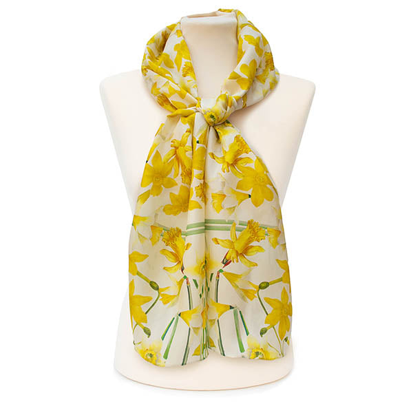 Daffodils Crêpe de Chine Scarf