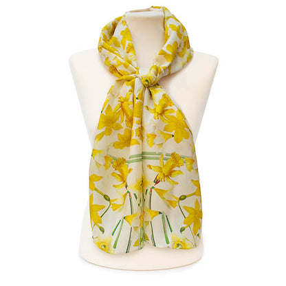 Daffodils Crêpe de Chine Scarf