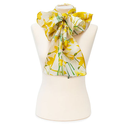 Daffodils Crêpe de Chine Scarf - Style 2