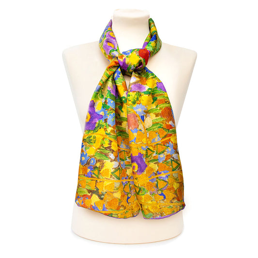 Klimt The Kiss Silk Habotai Scarf - Style 1