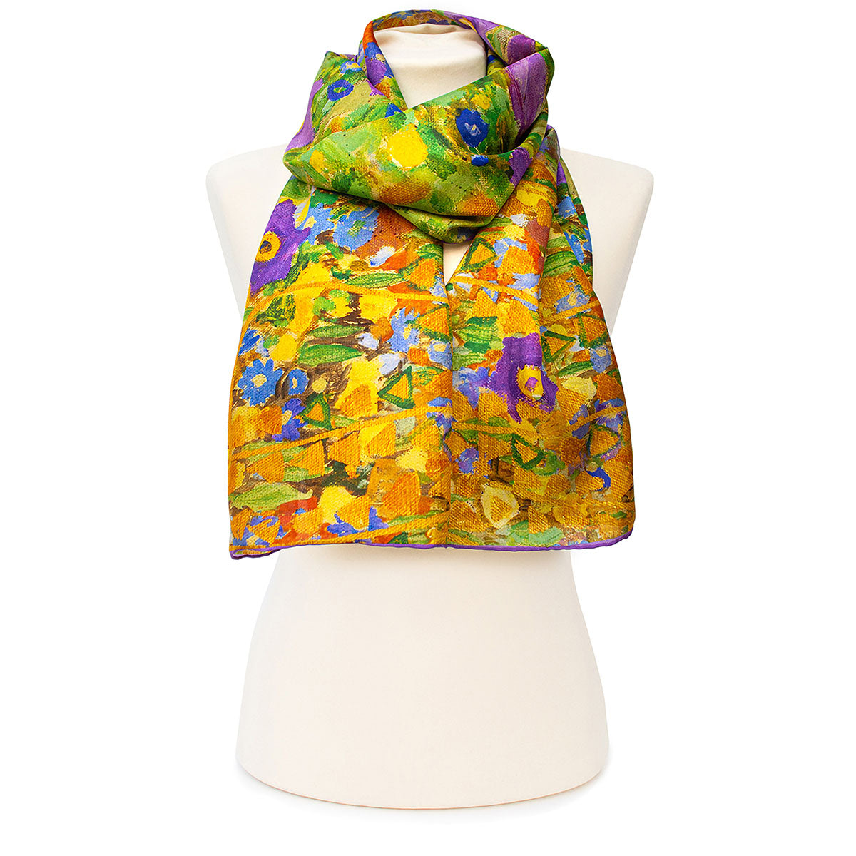 Klimt The Kiss Silk Habotai Scarf - Style 3