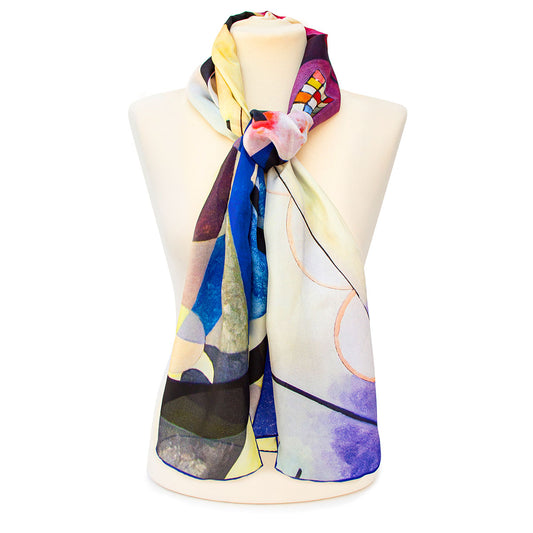 Kandinsky Colour Cubes Silk Habotai Scarf - Style 1