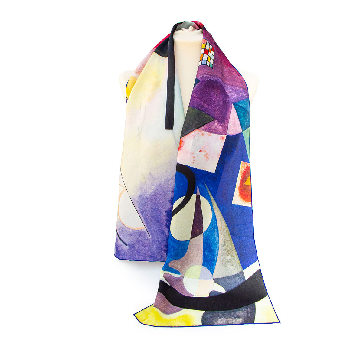 Kandinsky Colour Cubes Silk Habotai Scarf - Style 3