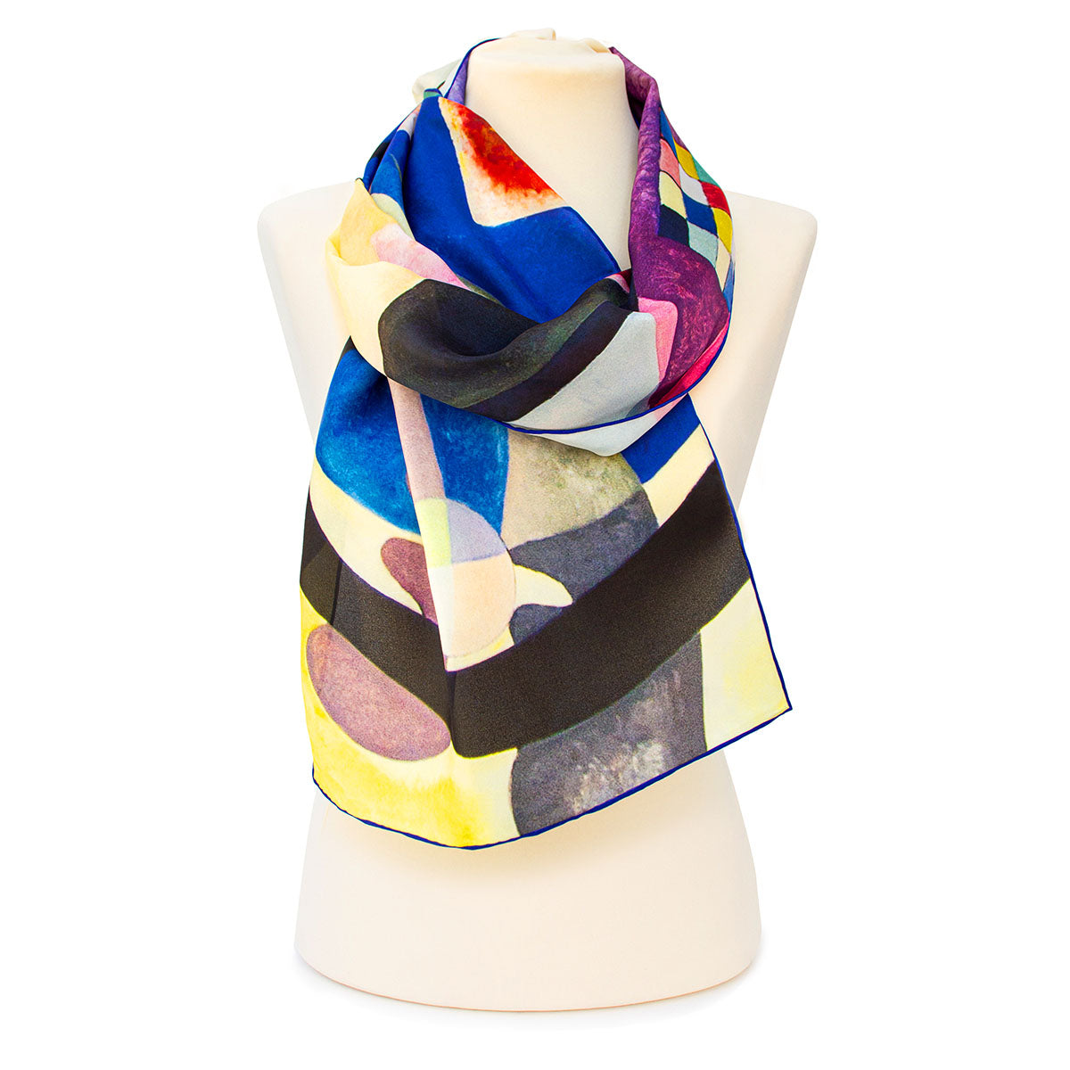 Kandinsky Colour Cubes Silk Habotai Scarf - Style 2