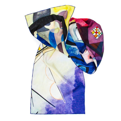 Kandinsky Colour Cubes Silk Habotai Scarf - Detail 1