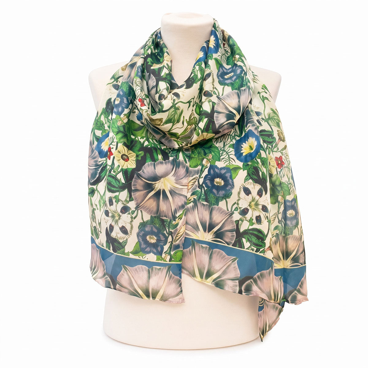 Morning Glory Silk Habotai Scarf