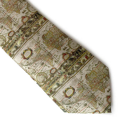 17th Century World Map Silk Tie