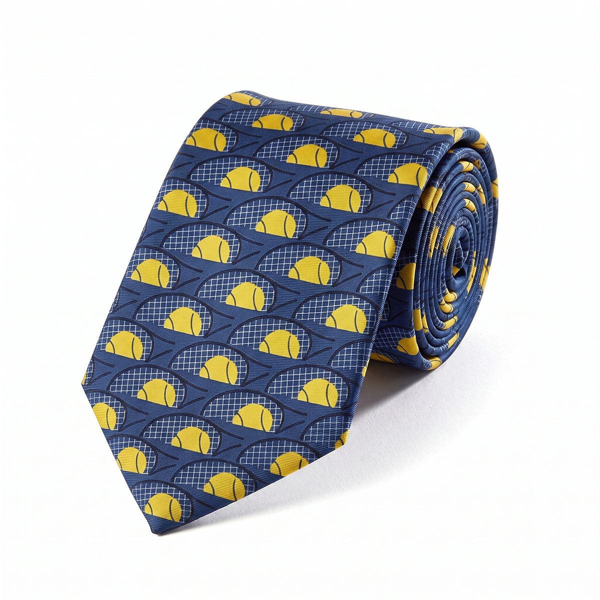 Tennis Racket & Ball Silk Tie