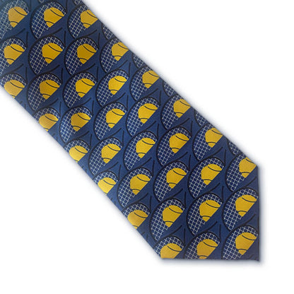 Tennis Racket & Ball Silk Tie