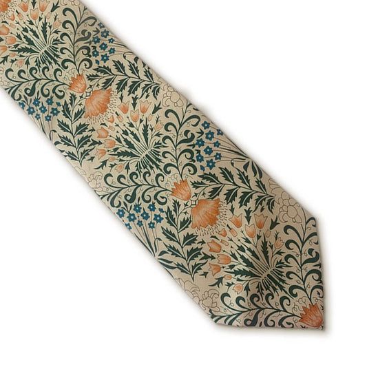 Art Nouveau Flowers Silk Tie