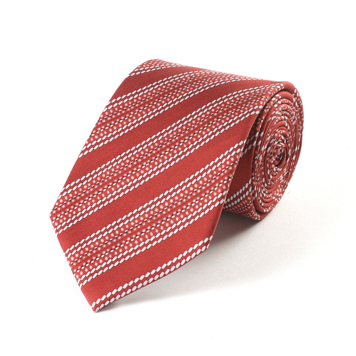 Cricket Ball Seam Silk Tie