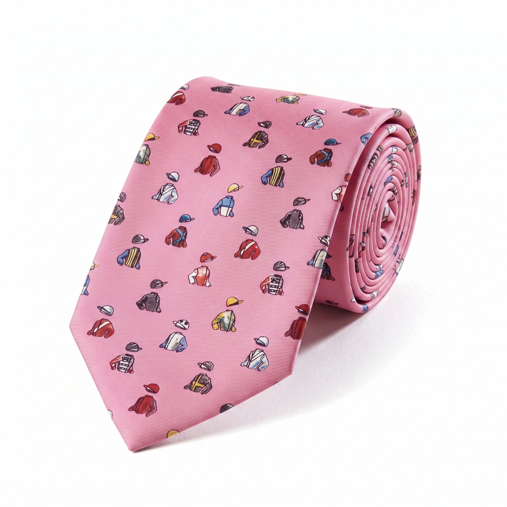Jockey Silks Pink Silk Tie - Roll