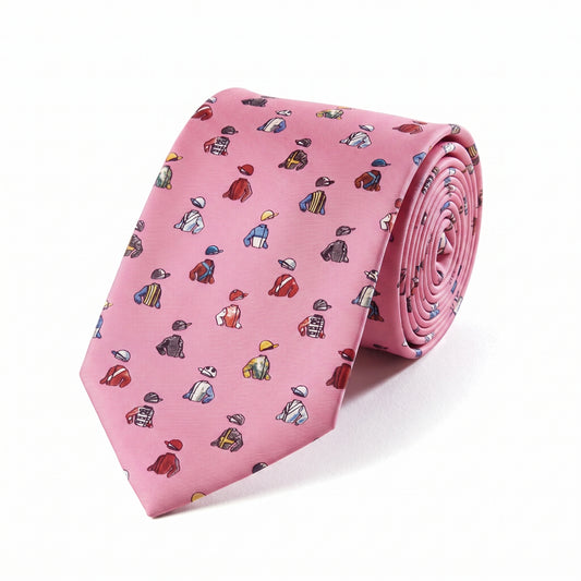 Jockey Silks Pink Silk Tie - Roll