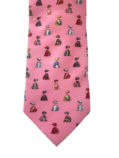 Jockey Silks Pink Silk Tie