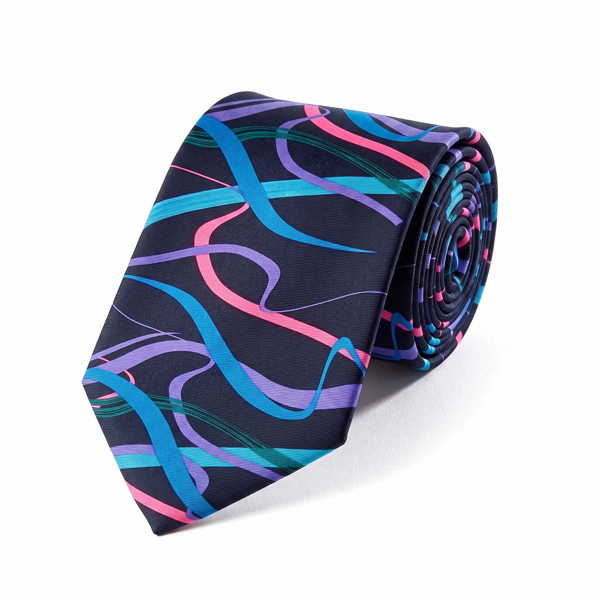 Neon Ribbon Silk Tie - Roll