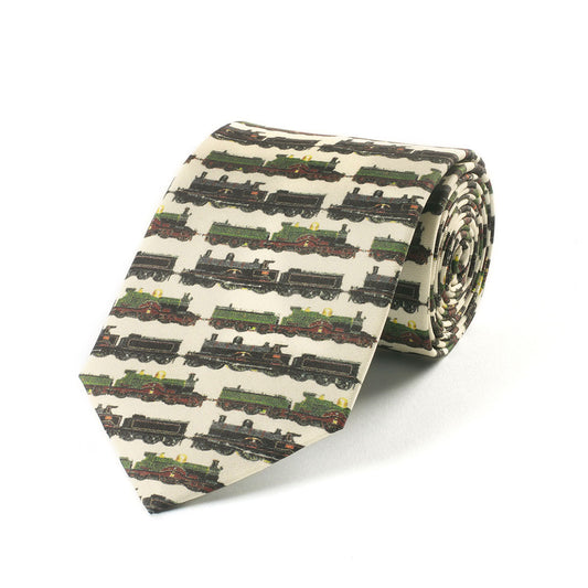 Classic Trains Silk Tie - Roll