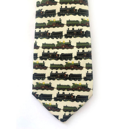 Classic Trains Silk Tie