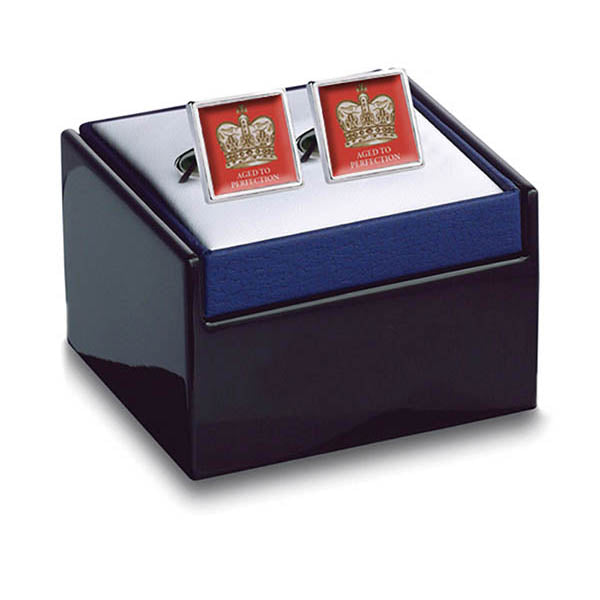 Crown Aged To Perfection Cuff Links Boxed