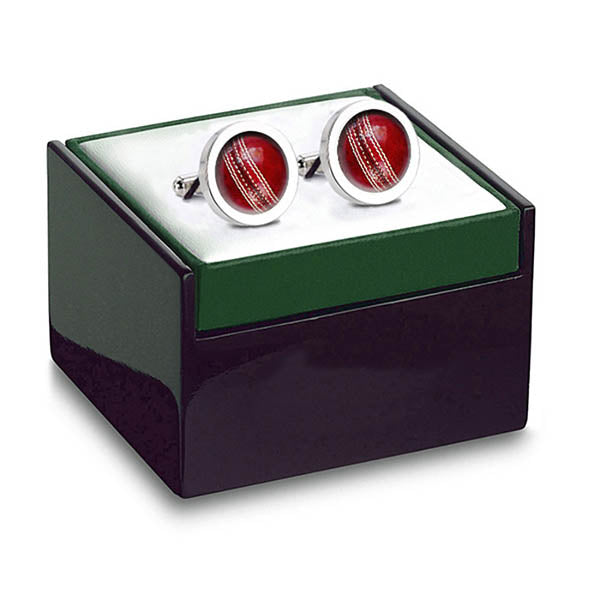 Cricket Ball Cuff Links Boxed