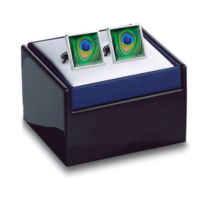 Peacock Feathers Cuff Links Boxed
