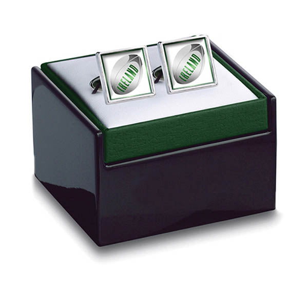 Rugby Ball - Ireland Cuff Links Boxed