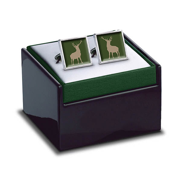 Stag Green Cuff Links Boxed
