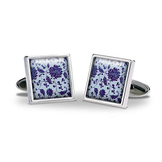 Chinese Flower Cuff Links