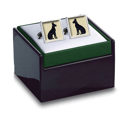 Egyptian Cats Cuff Links in box