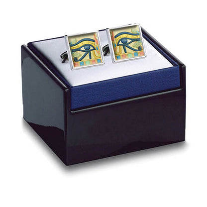 Egyptian Eye of Horus Cuff Links in box