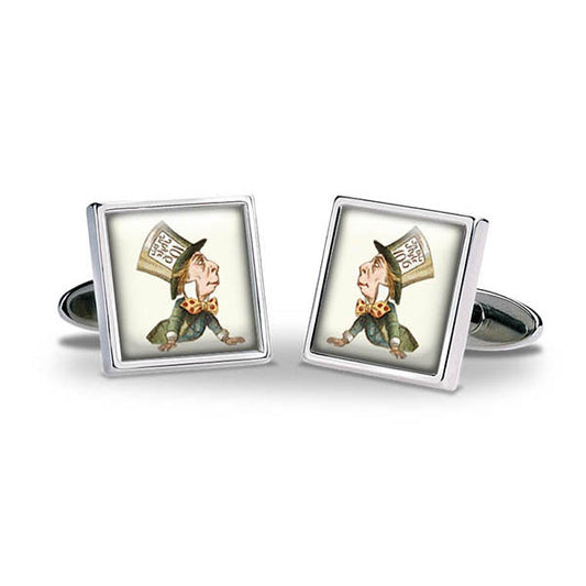 Mad Hatter Cuff Links in box