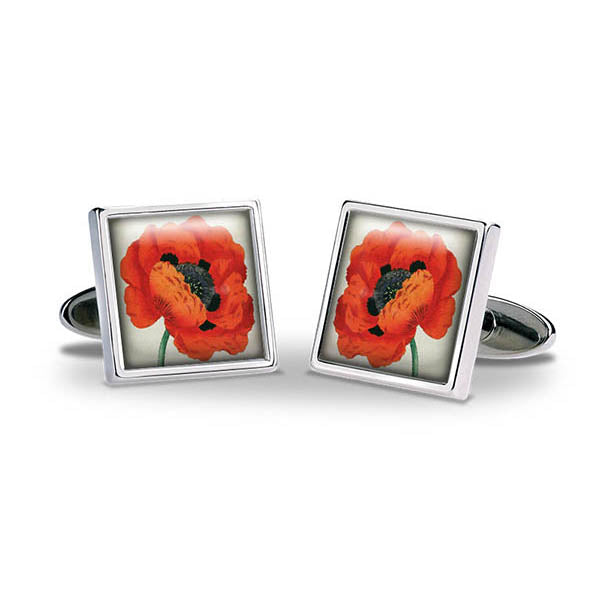 Remembrance Poppy Cuff Links